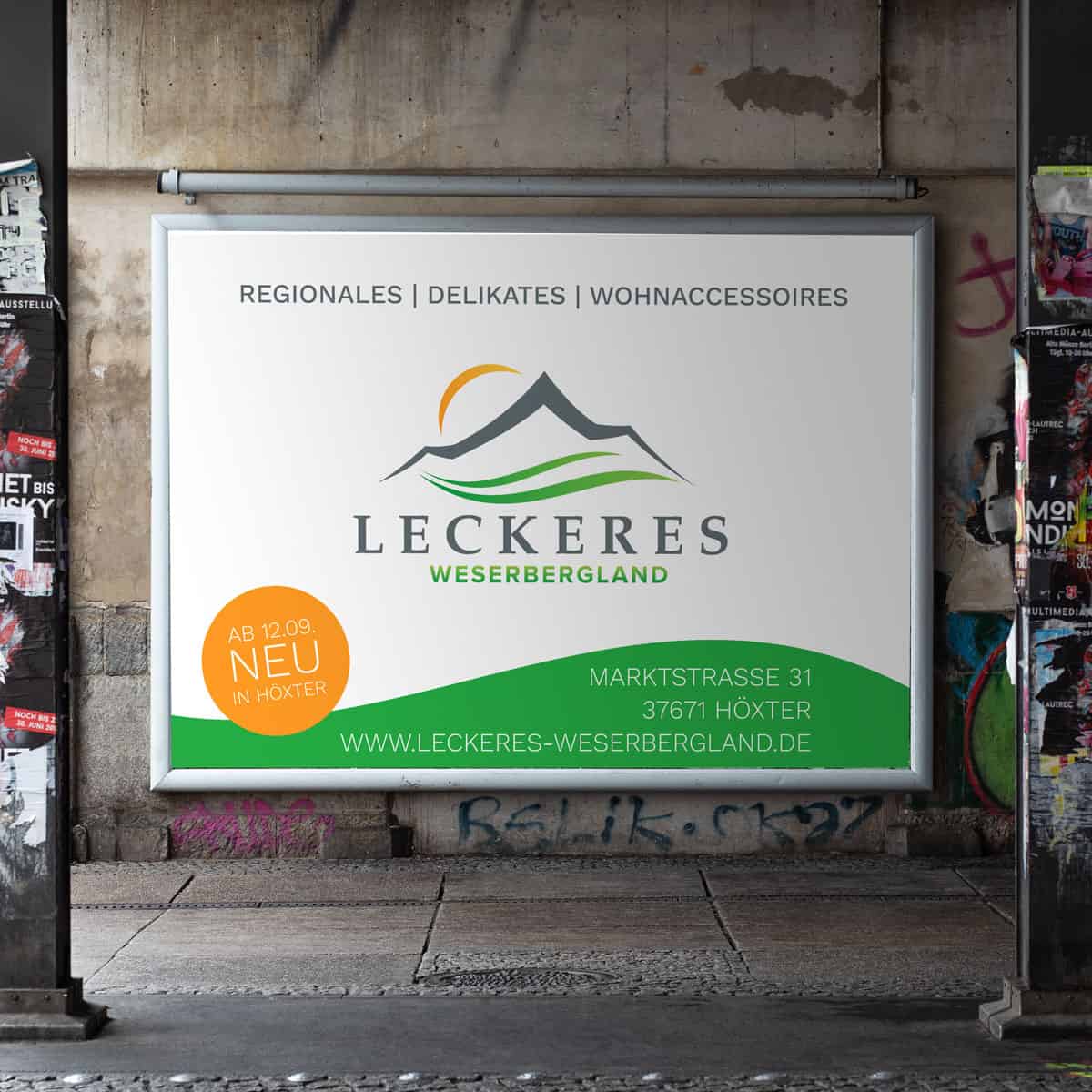 Großflächenplakat Leckeres Weserbergland